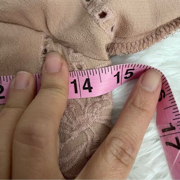 ASTR the Label Peach Ruffled Square Neck fit, and flare dress size XS - Picture 8 of 9